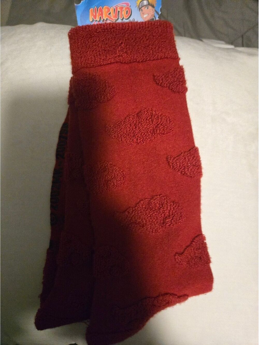 Naruto Red Akatsuki Cloud Pattern Knee-High Socks reversable